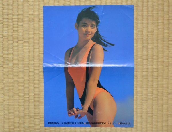 難あり】石田ゆり子 協和銀行 水着ミニポスター おまけ雑誌ピンナップ