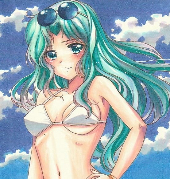 新品】同人手描きイラスト☆セーラーネプチューン：海王みちる「水着