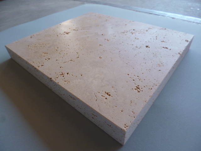 天然大理石オーディオボード○トラバーチン○ 165×230×30 【2枚】 即決