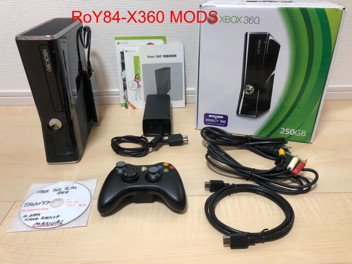 XBOX 360 SLIM PREMIUM LIQUID BLACK RGH [RGHJTAG] (TRINITY) 2TB + 320GB