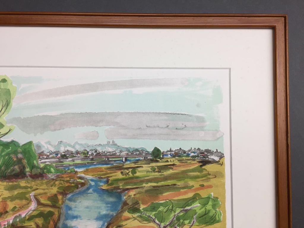 滝川 巌 水彩画 肉筆 真筆 風景画 金沢市 一水会 カラフル 風景