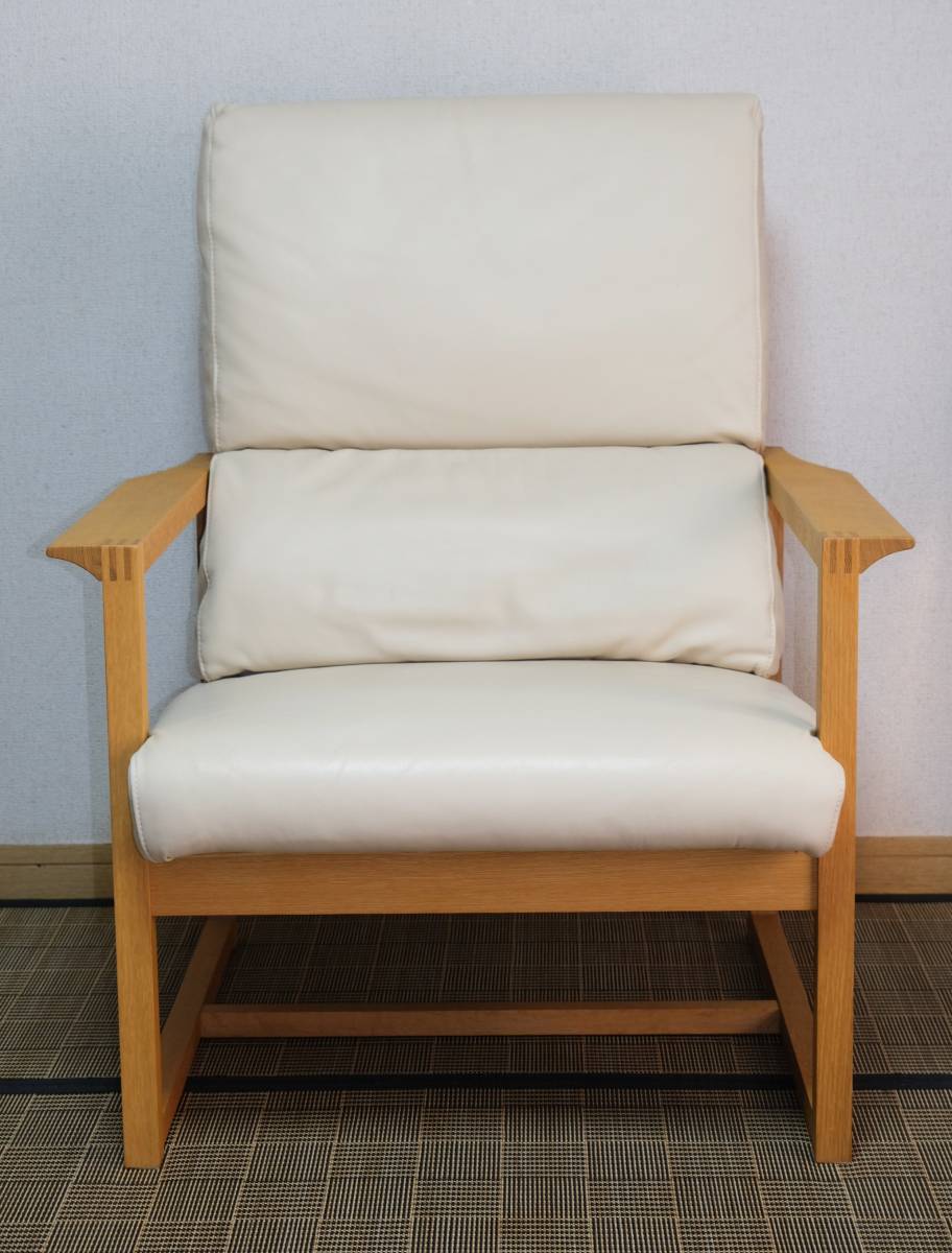 ☆極美品 飛騨高山 柏木工 KASHIWA 月華 GECCA GLC56 レザー張り