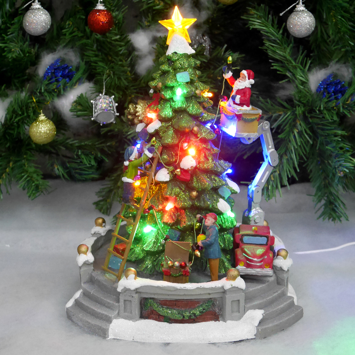 新品 クリスマス イルミネーション ジオラマ クリスマスツリー サンタ 装飾 スノー 雪 プレゼント 照明 ロマンチック 23 29cm Jm 21 の落札情報詳細 ヤフオク落札価格情報 オークフリー スマートフォン版