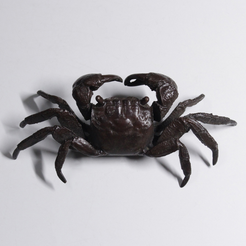 銅製　蟹　カニ　骨董 銅製 古美術品 置物 蟹 銅 骨董 アンティーク カニ