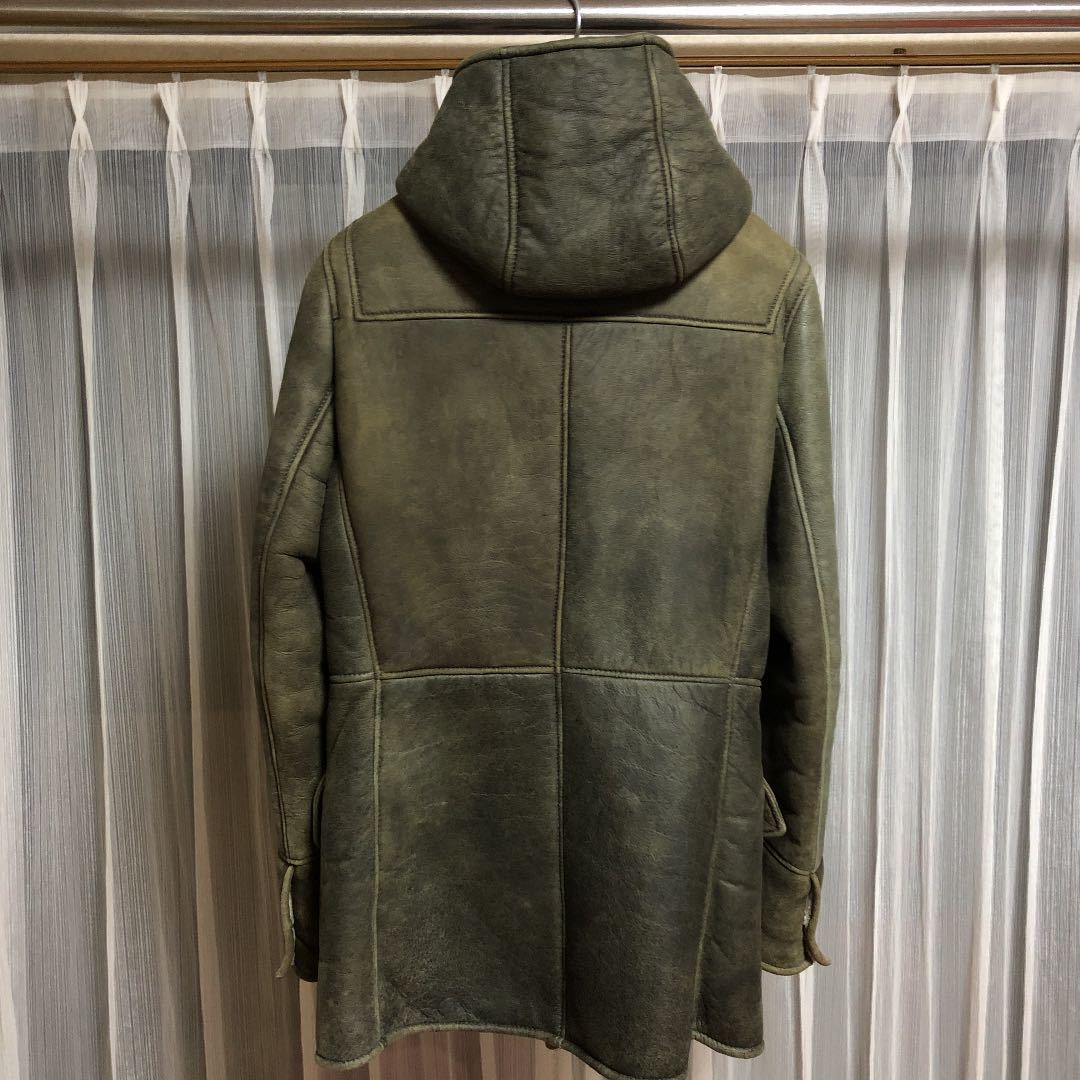 定)19万 シビリア SIVIGLIA ムートンコート ダッフルコート 本革 羊革