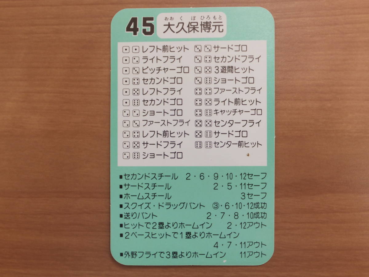 タカラ プロ野球カードゲーム '89年 西武ライオンズ 大久保 博元（1枚