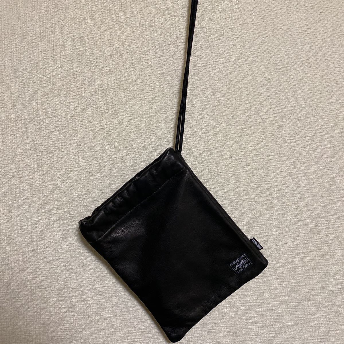 wackomaria × PORTER レザー ショルダーポーチ 巾着 ワコマリア 