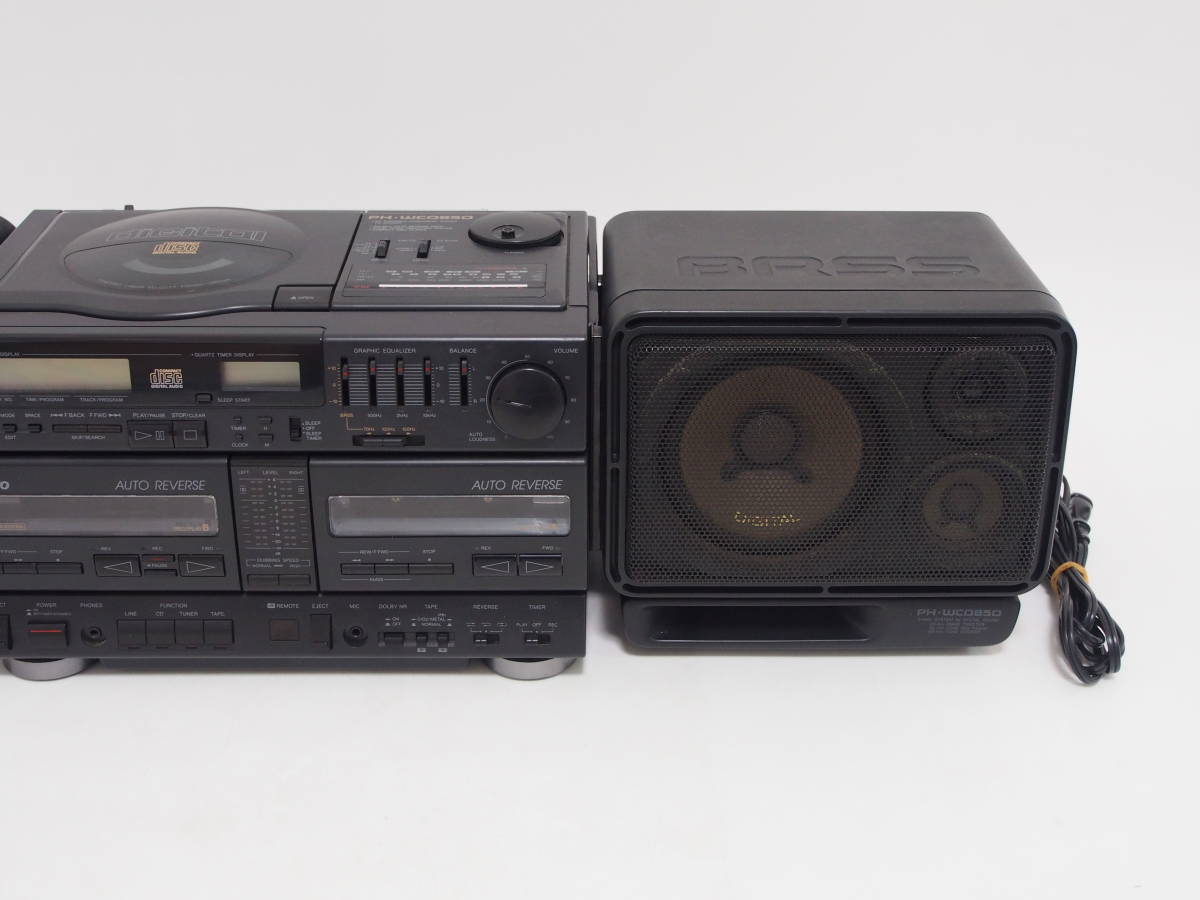 サンヨー SANYO CDラジカセ デッキ カセットデッキ PH-Z40(K) ジャンク