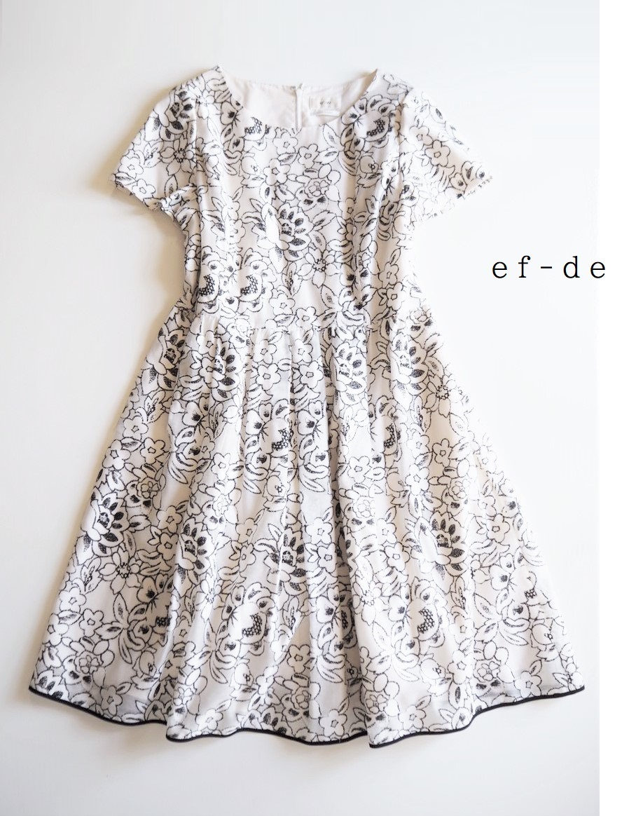 Ef De エフデ リネン混 半袖 花柄 ワンピース 大きいサイズ13 レディース 白 麻 春夏 の落札情報詳細 ヤフオク落札価格情報 オークフリー スマートフォン版