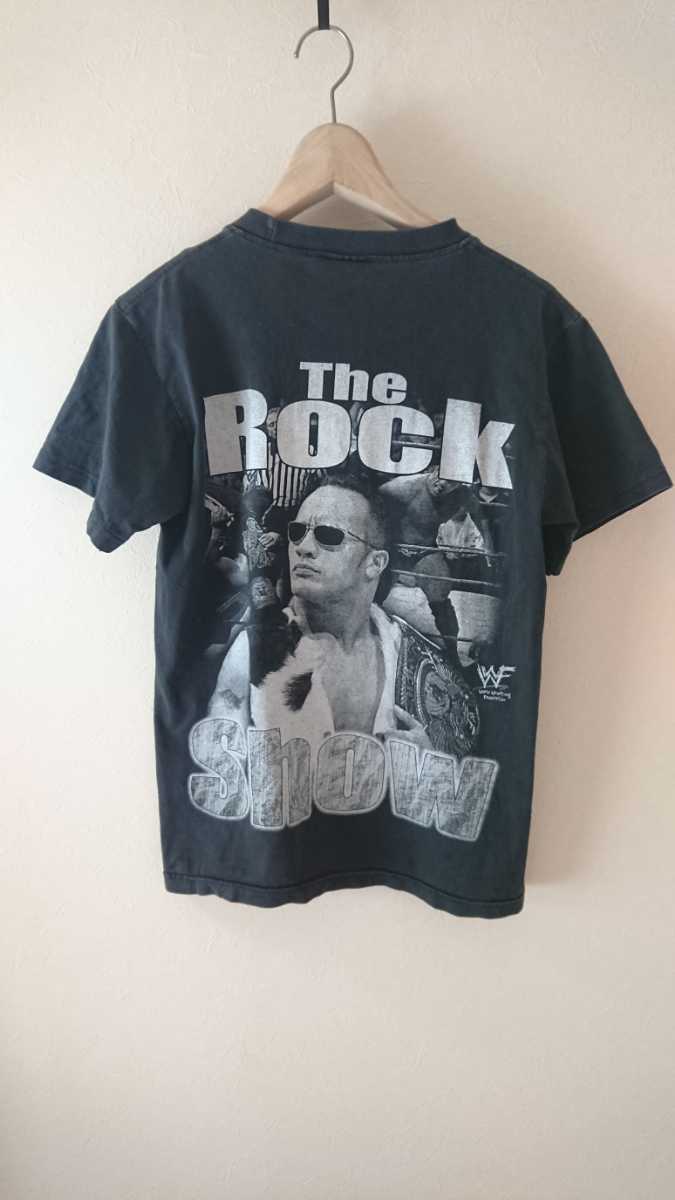 送料210円)『ドウェイン ジョンソン』(WWE WWF)『 The ROCK SHOW 』T
