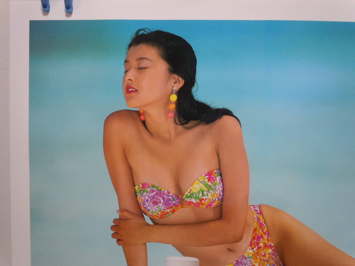ハイレグ水着】藤原紀香「アサヒビール」宣伝用ポスター/B2サイズ/1994