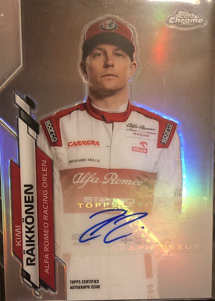 送料無料 F1 2020 Topps Chrome Formula 1 KIMI RAIKKONEN AUTOGRAPH