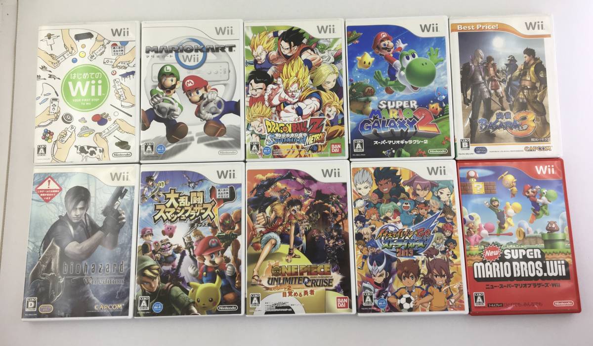 Wiiソフト 10本セット マリオカートWii、大乱闘スマッシュブラザーズX