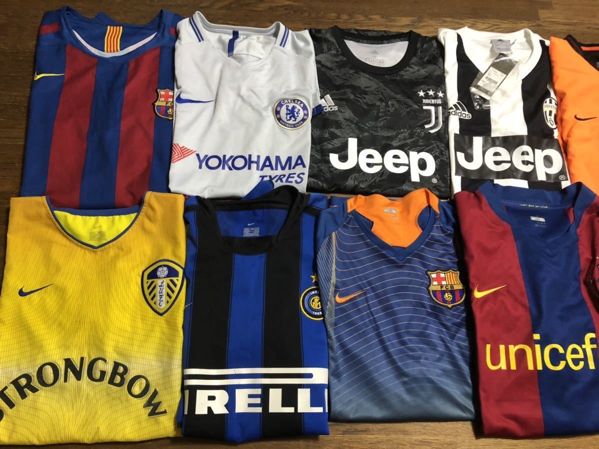 サッカー ユニフォーム 12枚 まとめ売り バルセロナ ユベントス インテル リーズ レアルマドリード チェルシー オランダ イタリア ジャージ の落札情報詳細 ヤフオク落札価格情報 オークフリー スマートフォン版