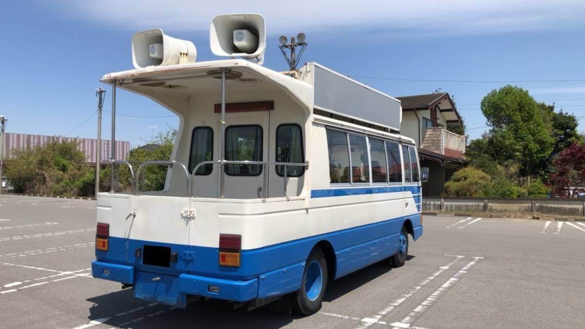 H4シビリアン 希少 選挙カー 放送宣伝車 街宣車 後部演台 5mt 9人乗り 8ナンバー 立候補する方 キャンピング ベース バスコン の落札情報詳細 ヤフオク落札価格情報 オークフリー スマートフォン版
