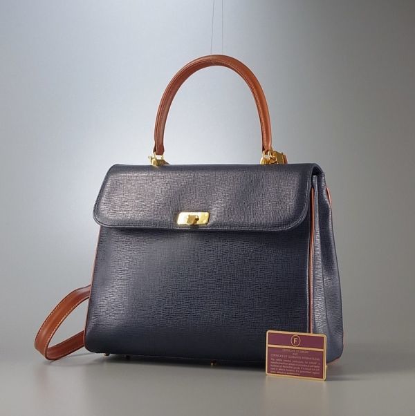 ハンドバッグ LAMAF MILANO レザー ブラック 2way ハンドバッグ LAMAF MILANO レザー ブラック 2way