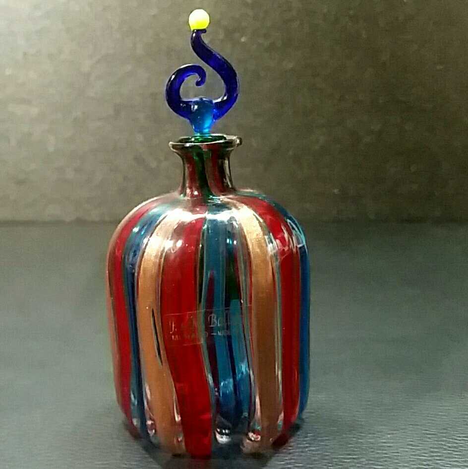 ムラノ イタリア F&M バラリン 彫刻 香水 - 4 ボトル 瓶 コレクション