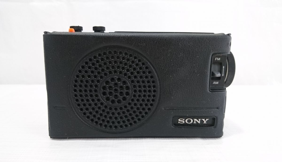 ジャンク扱い】SONY ICF-4350 ソニー FM/AM ラジオ 純正カバー付 昭和 