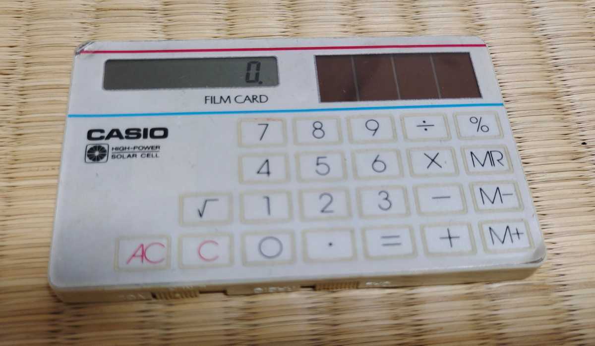 CASIO RD-80 カード電卓 みすぼらしい カードラジオ 昭和レトロ