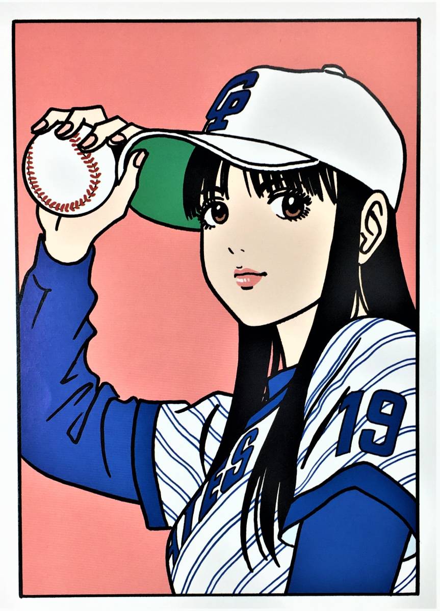 目立った傷や汚れなし】江口寿史 A4タイプ額入り□2005ジャンプ