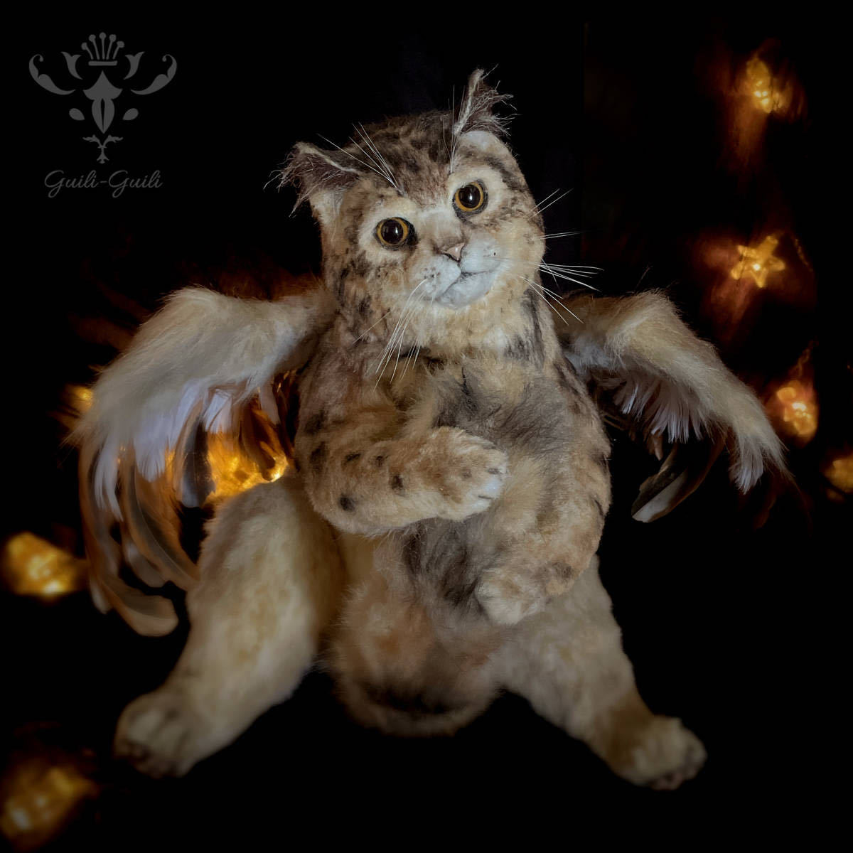 未使用】*guili-guili* owl cat フクロウネコ / フル可動 アートドール