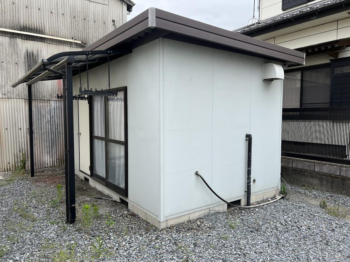 大型プレハブ 事務所 別荘 倉庫 隠れ家 トイレ付き 分解済み