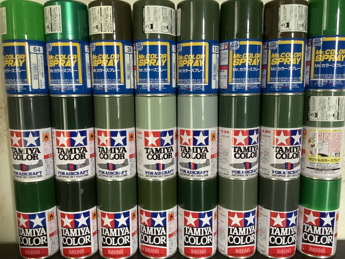 タミヤ スプレーセット コメントいただいていた方へ 中古品】タミヤスプレー缶塗料セット （タミヤスプレー TS-1