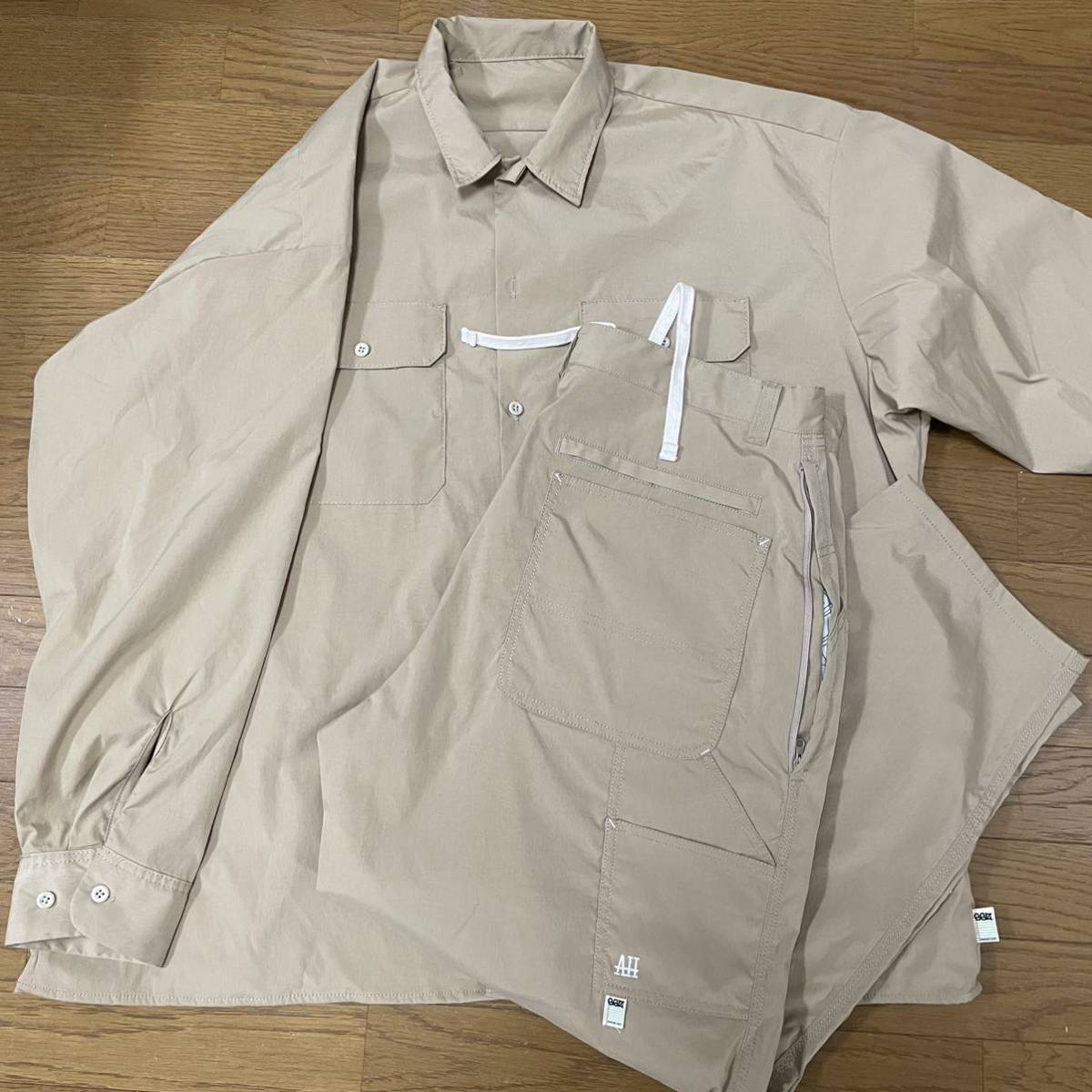 SSZ AH.H work shirt work ワークシャツベージュ
