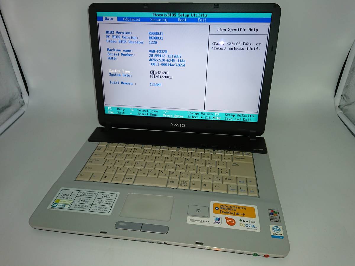 SONY VAIO ノートPC◆PCG-7D2N◆VGN-FS32B　ジャンク SONY VAIO ノートPC◇PCG-7D2N◇VGN-FS32Bジャンク