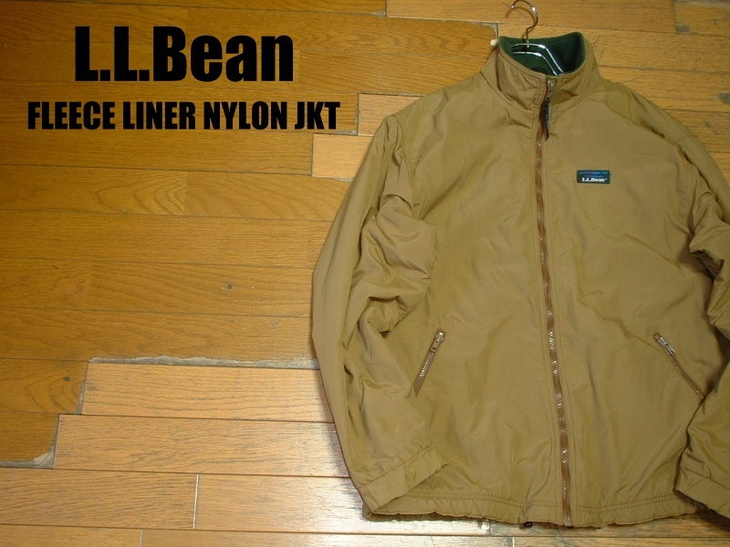 【目立った傷や汚れなし】L.L.Beanフリースライナー中綿ナイロンブルゾンLキャメル正規L.L.BeanスコールジャケットSquallシェル