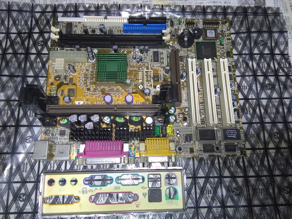 【傷や汚れあり】希少 SlotA マザーボード MS6191 VER1.2 Slot1のAMDバージョン ジャンクの落札情報詳細