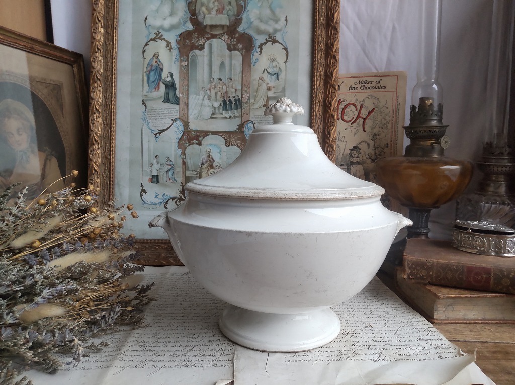 フランスアンティーク スーピエール GIEN レギュミエ 小鳥 レリーフ フランスアンティーク スーピエール GIEN レギュミエ 小鳥 レリーフ