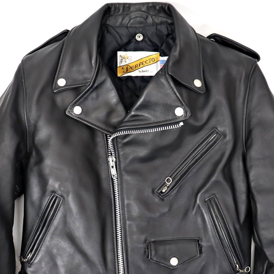 美品 schott ショット 618 ダブルライダースジャケット 黒 38 美品 schott ショット 618 ダブルライダースジャケット 黒 38