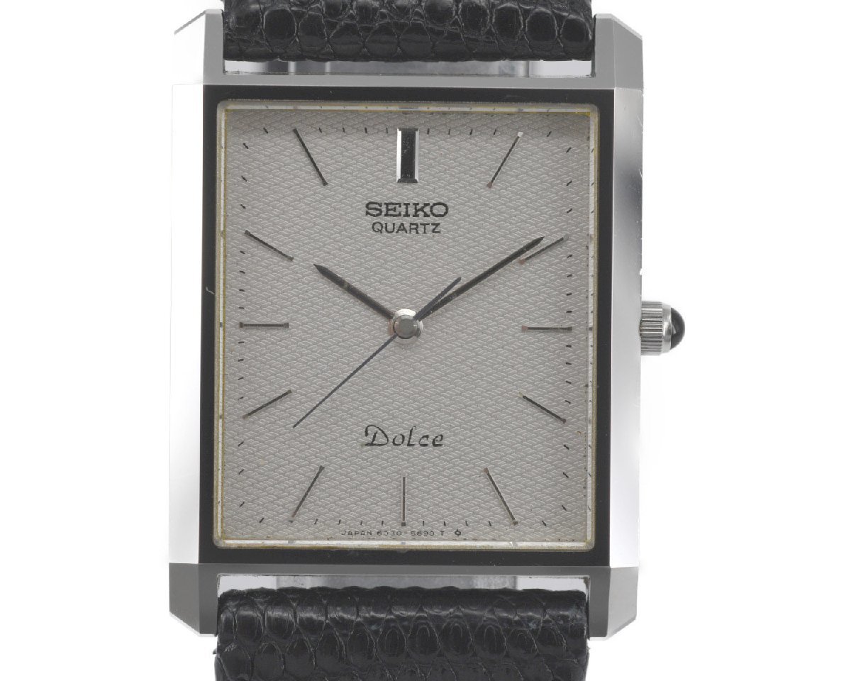 SEIKO セイコー DOLCE ドルチェ QZ グレー メンズ【稼動】 やや傷や汚れあり】[中古品] 稼働品【SEIKO】セイコー Dolce ドルチェ