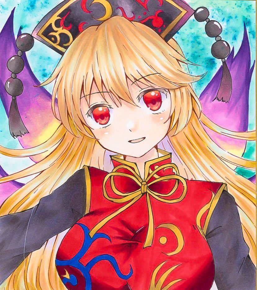 Yahoo!オークション - オリジナル 手描きイラスト 白狐の巫女