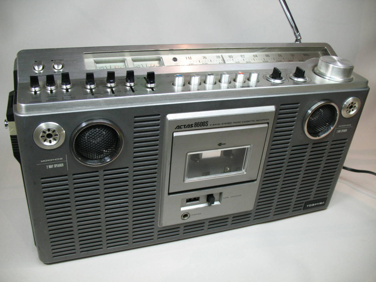 希少東芝 RT-2800 ACTASラジカセ パラボラ中古動作品メンテナンス済み