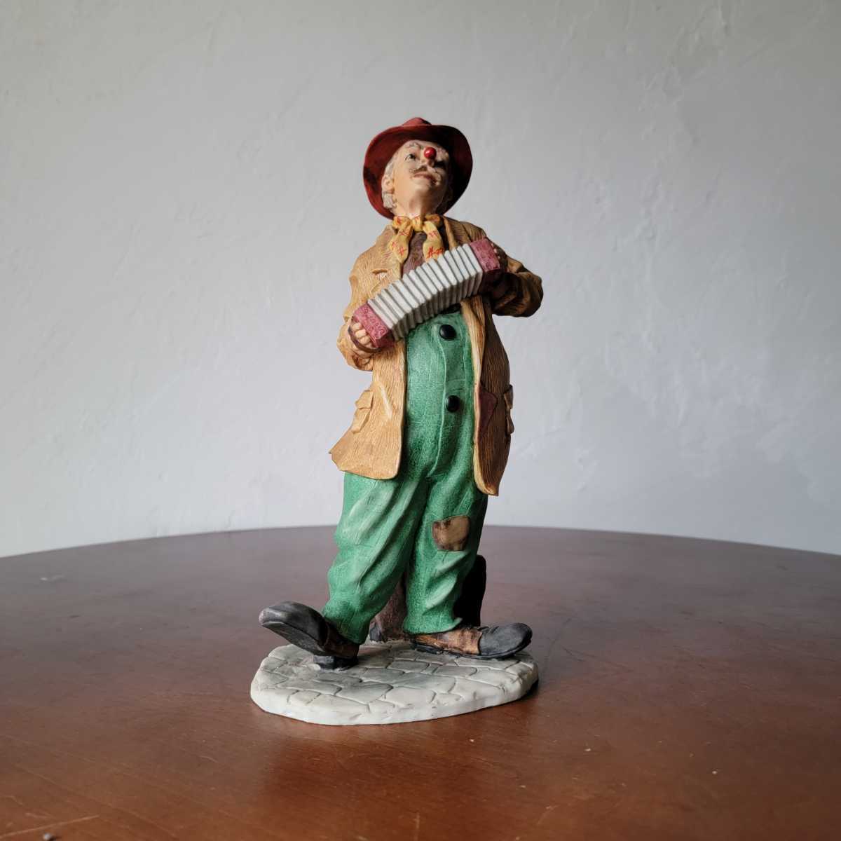 昭和レトロ ビンテージピエロ造形置物石膏製？作者不明 【公式通販】