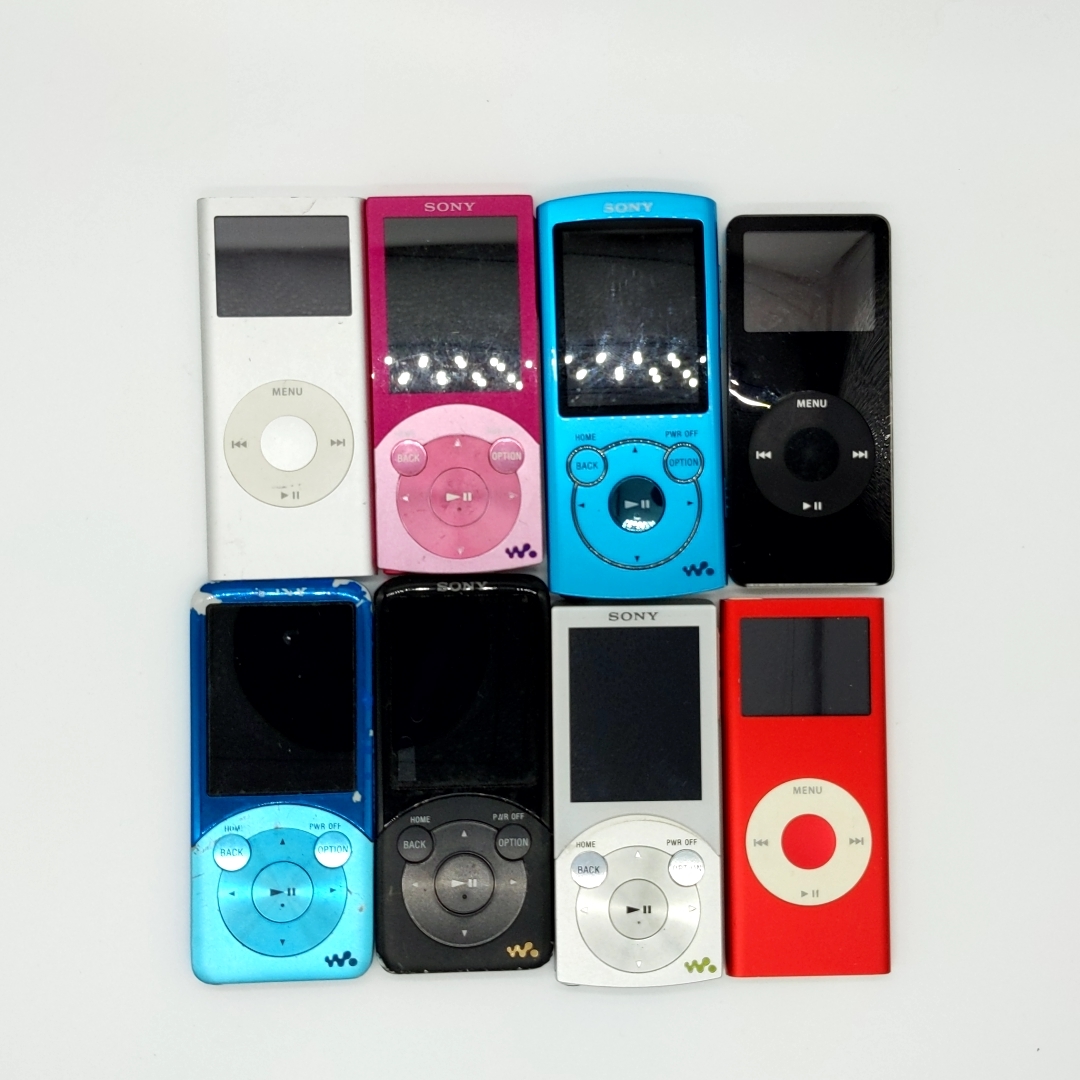 【やや傷や汚れあり】ジャンク★SONY ウォークマン Apple iPod 8台 ソニー WALKMAN アップル デジタルMP3オーディオ