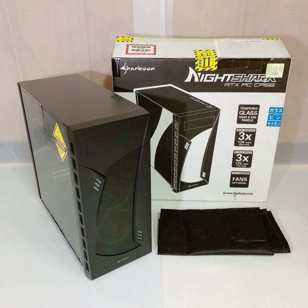 【目立った傷や汚れなし】現状品 Sharkoon/シャークーン PCケース NIGHT SHARK ATX PC CASE Pの落札情報詳細 ...