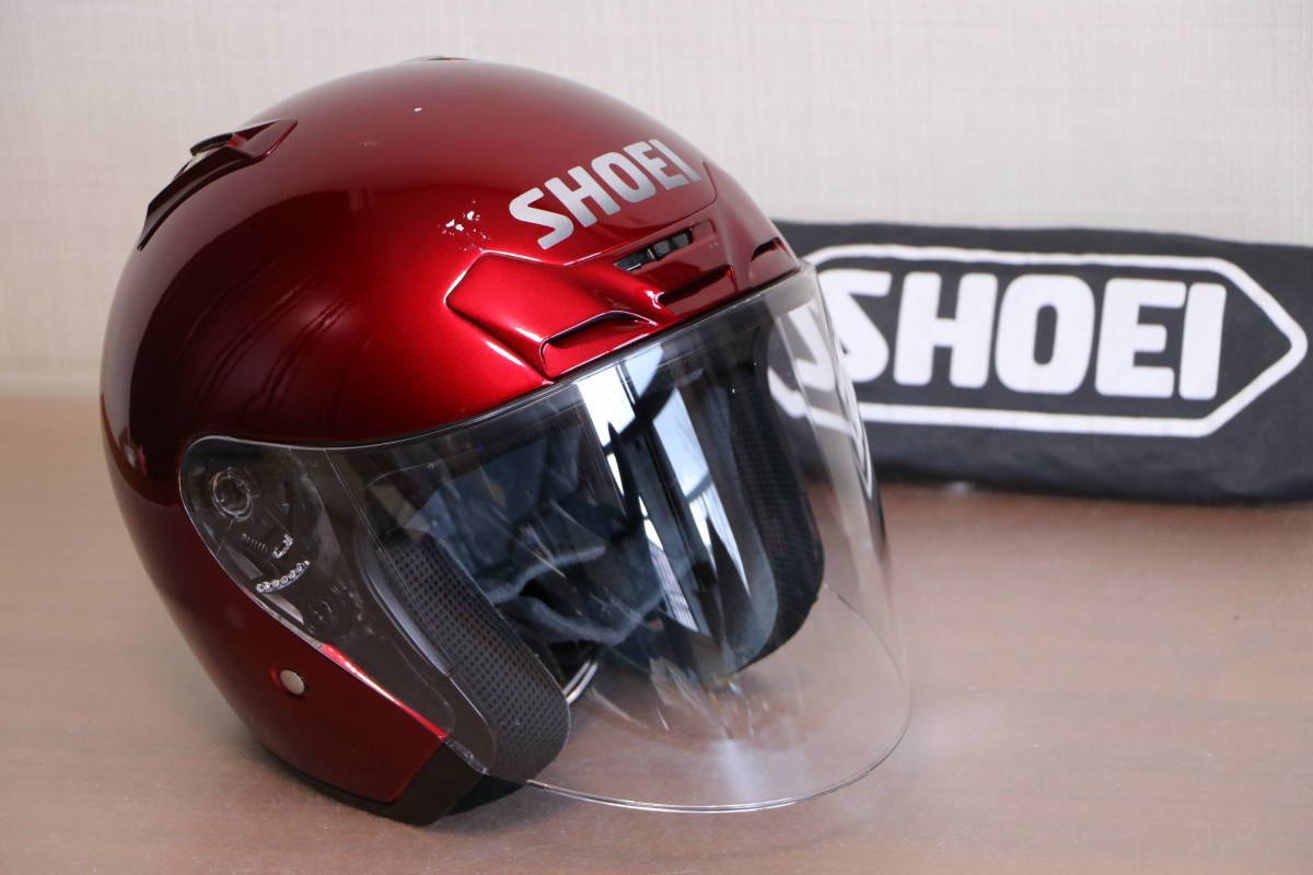 SHOEI J−FORCE3 ジェットヘルメットワインレッドサイズL