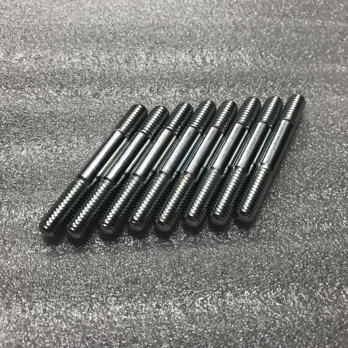 【未使用】MADE IN JAPAN マフラースタッドボルト M6 ピッチ1.0 全長47mm 8本セット 送料205円 マフラーボルト Z1