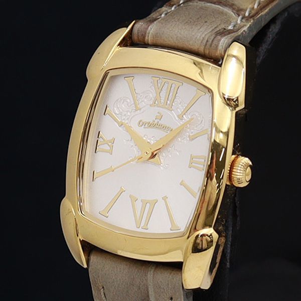 Orobianco QZ OR-0028N Tonneau Silver Dial Dress Watch Used