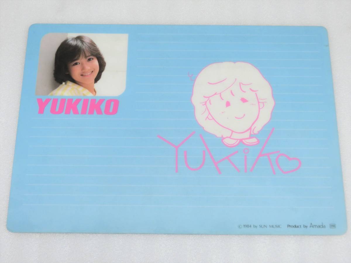 傷や汚れあり】岡田有希子 下敷き 1984 サンミュージック Amada おかだ