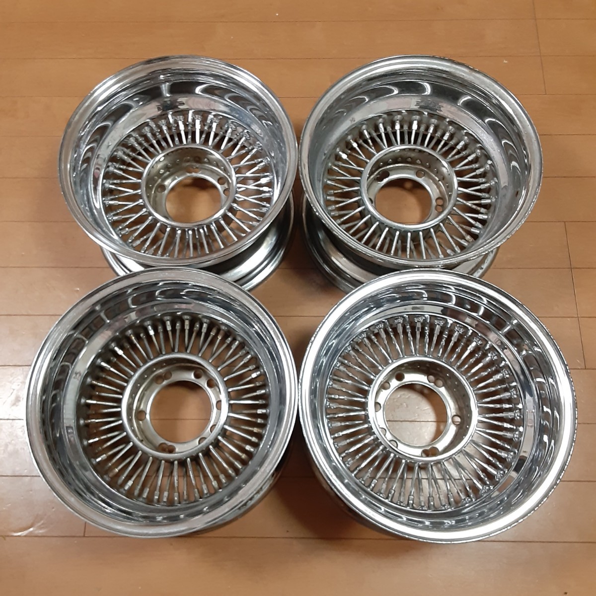 傷や汚れあり】15インチ 8J 139.7 6H 5H ロードスター ワイヤー