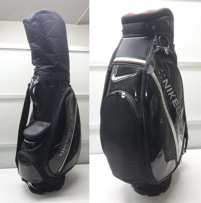 【傷や汚れあり】★即決★NIKE GOLF★アカデミーカートキャディバッグIIJV★ブラック×レッド★ナイキゴルフ★BG0261★ゴルフバッグ