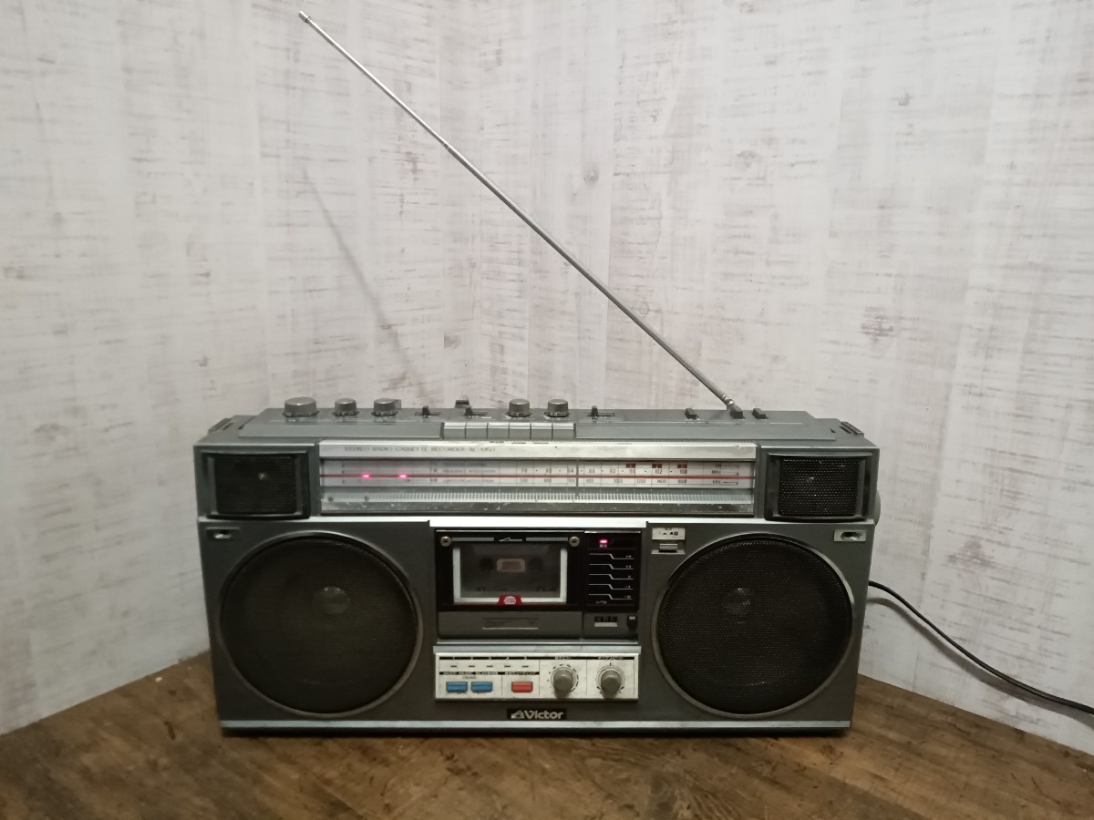 傷や汚れあり】Victor RC-M50 ラジカセ レトロ カセットレコーダー