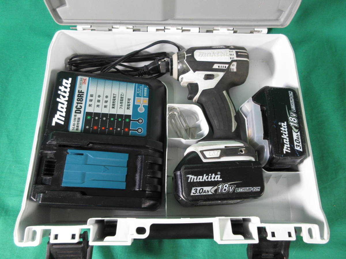 【傷や汚れあり】43/Д816★makita 充電式インパクトドライバー TD149D 18V★ホワイト★充電器＆バッテリー2個付きの落札情報 ...