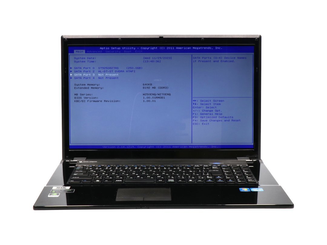 【傷や汚れあり】rmX5-0049 Mouse Computer W270ENQ CPU:Intel Core i3-2350M CPU @2