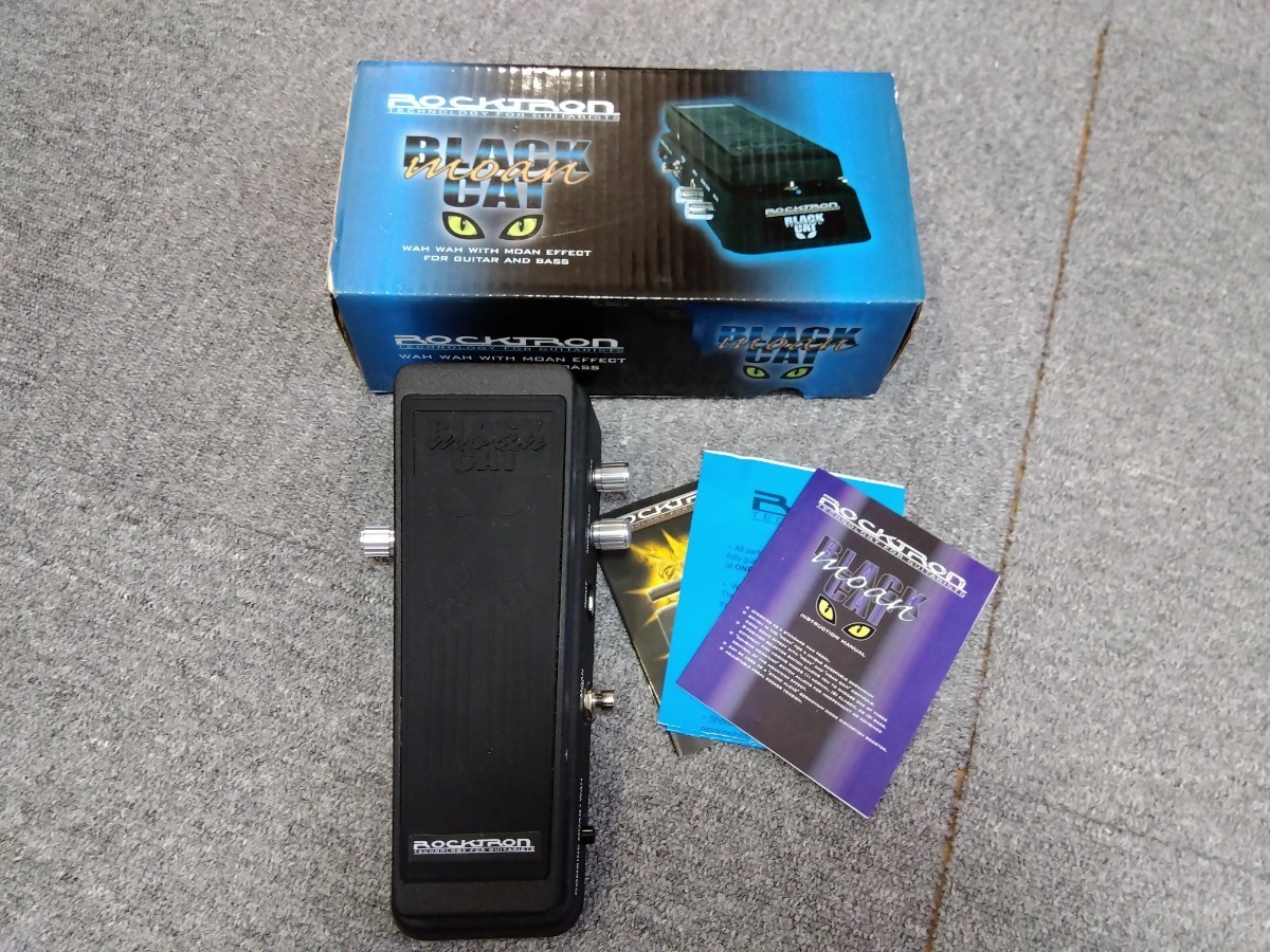 【目立った傷や汚れなし】完動美品!! ROCKTRON BLACK CAT MOAN ワウペダル ★ ゲルマニウムダイオード使用の歪み系