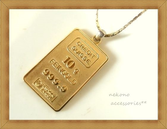 中古】☆CREDIT SUISSE☆10g FINEGOLD 999.9☆24KGF/24金メッキ